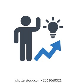 Innovation Growth Icon On White Background