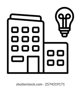 Innovation Hub icon line vector illustration