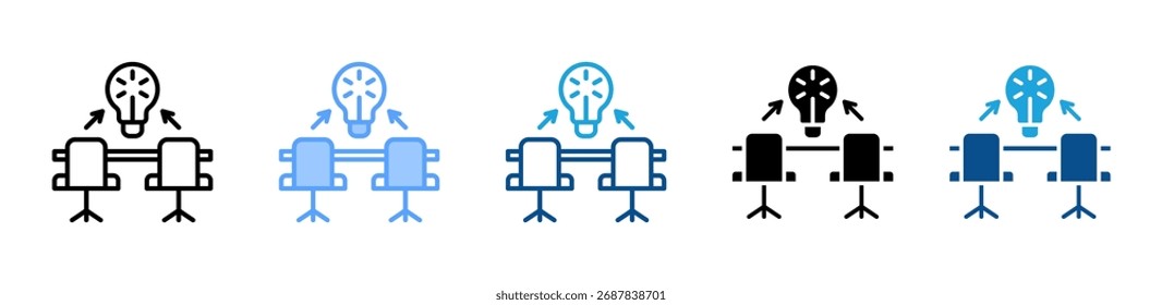 Coleção de vários estilos de folha de ícone do Hub de Inovação