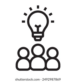 Innovation hub line icon. vector illustration.