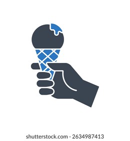 Innovation Ice Cream Icon Isolated On White Background