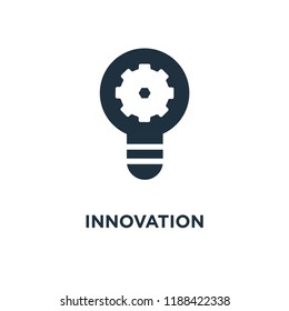 Innovation icon. Black filled vector illustration. Innovation symbol on white background. Can be used in web and mobile.
