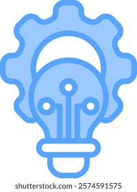 Innovation Icon blue Vector Illustration