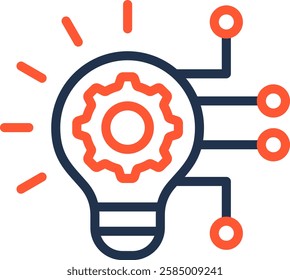 Innovation Icon Color Line Vector Illustration