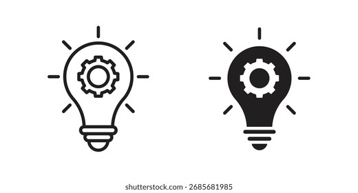 Innovation icon flat black and white logo