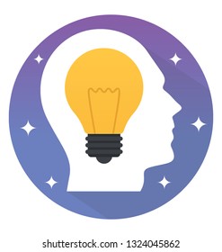 Innovation icon in flat vector  