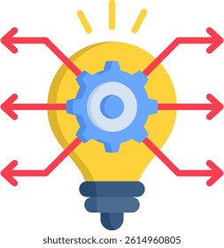 Innovation Icon Flat Vector Illustration
