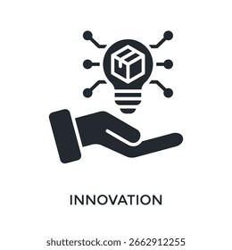 Innovation Icon Glyph Style. Vector Illustration For Graphic Design