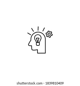 Icono de innovación. Icono de Internet de las cosas. Simple, contundente, negro, plano, lineal.