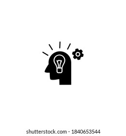 Innovation icon. Internet of things icon. Simple, flat, black, glyph.