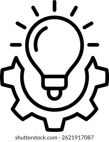 Ilustración vectorial de línea de icono de innovación