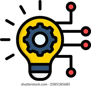 Innovation Icon Lineal Color Vector Illustration