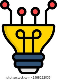 Innovation Icon Lineal Color Vector Illustration