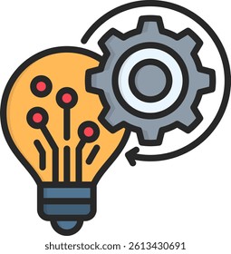 Innovation Icon Lineal Color Vector Illustration