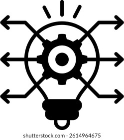 Innovation Icon Mixed Vector Illustration