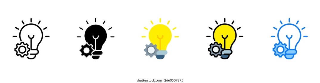 Innovationssymbol Mehrfachstil-Vektorgrafik