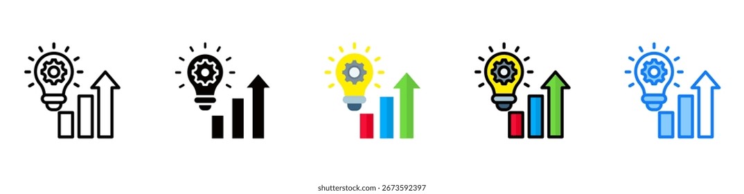 Ícone de inovação Ilustração de vetor de vários estilos