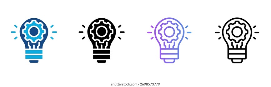 Innovation Icon Multiple Style Vector Illustration

