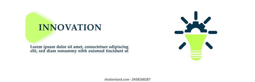 Innovation icon on vector illustration concept. For background presentation, infographics, promotion or web banner graphics. 