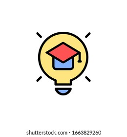 innovation icon. online learning icon. perfect for application, web, logo and presentation template. icon design filled line style