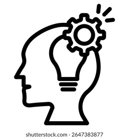 Innovation icon outline set sign