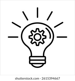 innovation icon in outline style vector illustration