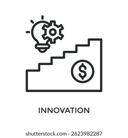 Estilo De Contorno Do Ícone De Inovação. Ilustração De Vetor Para Design Gráfico