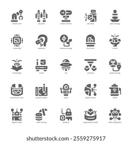 Innovation Icon pack for your website, mobile, presentation, and logo design. Innovation Icon glyph design. Vector graphics illustration and editable stroke.