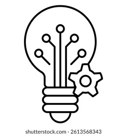 Innovation icon represented by Innovation symbol Line style.