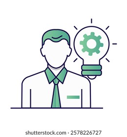 Innovation Icon Representing Creative Solutions, Strategic Thinking, and Idea Development
