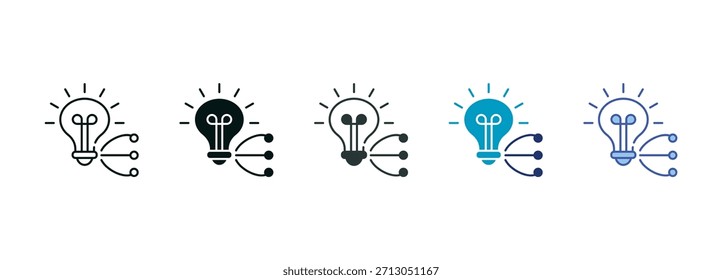 Conjunto de iconos de innovación que consta de múltiples estilos Ilustración vectorial