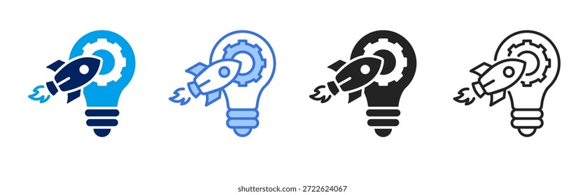 Conjunto de iconos de innovación Colección de estilo diferente.
