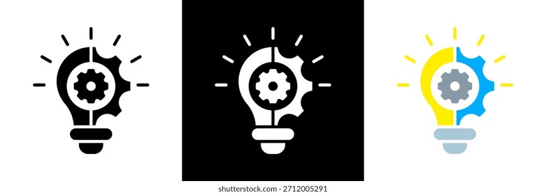 Conjunto de iconos de innovación Ilustración vectorial de glifos