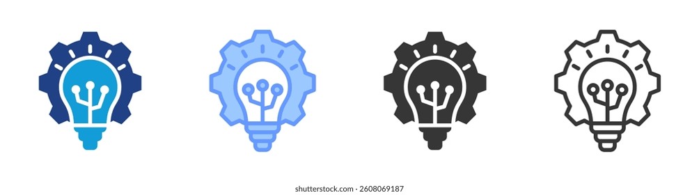 Innovation icon set multiple style collection