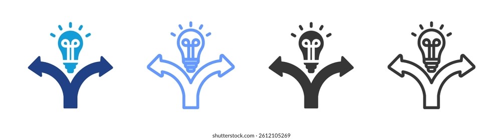 Innovation icon set multiple style collection