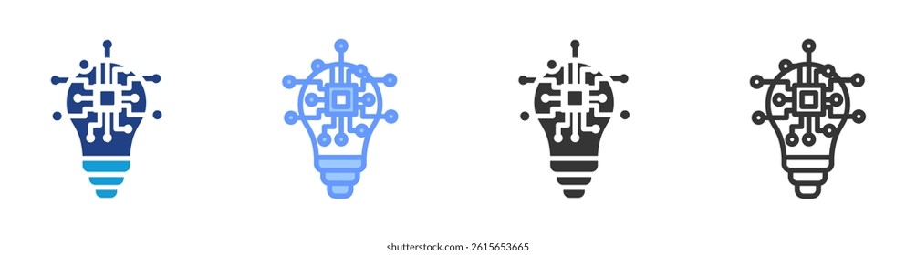Innovation icon set multiple style collection