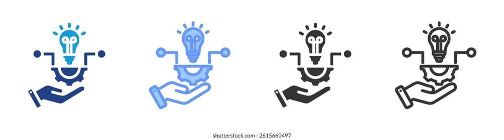 Innovation icon set multiple style collection