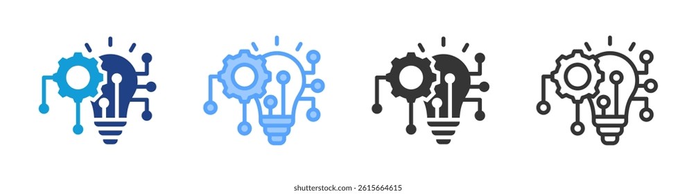 Innovation icon set multiple style collection