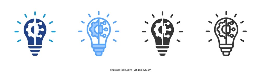 Innovation icon set multiple style collection