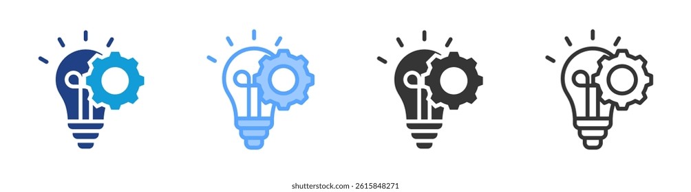Innovation icon set multiple style collection