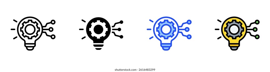 Innovation Icon Set With Multiple Style Collection