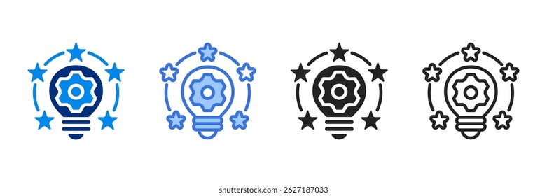 Innovation Icon Set Multiple Style Vector Illustration