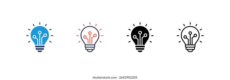 Conjunto de iconos de innovación colección de estilo múltiple