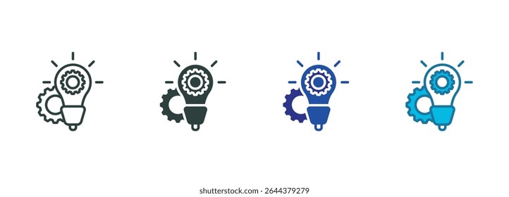 Conjunto de iconos de innovación de varios estilos