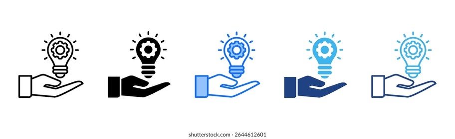 Innovation icon set multiple style collection