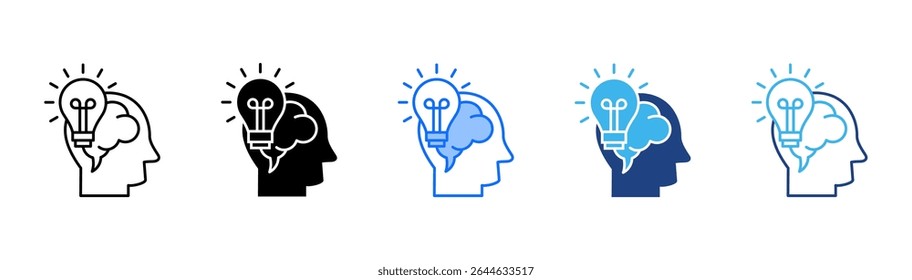 Innovation icon set multiple style collection