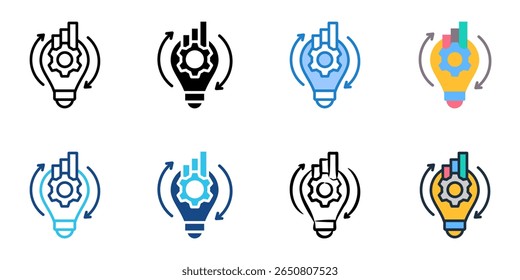Innovation icon set multiple style collection 
