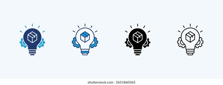 Conjunto de iconos de innovación Colección de estilo múltiple