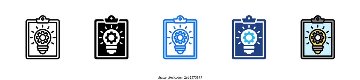 Conjunto de iconos de innovación Colección de estilo múltiple