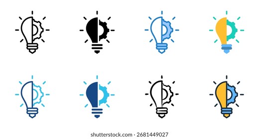 Conjunto de iconos de innovación colección de estilos múltiples 

